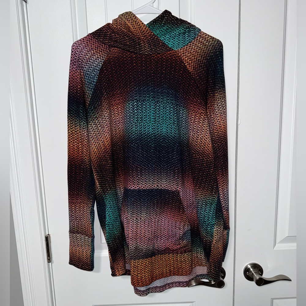 LuLaRoe Amber Vibrant Leopard Print Hoodie